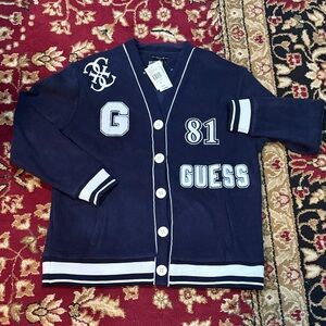 Guess Daring Ocean Navy Cardigan with White Details